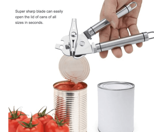 Opener Multifunctional Stainless Steel Can Opener Manual Jar Opener Built-in Bottle Opener - Image 2